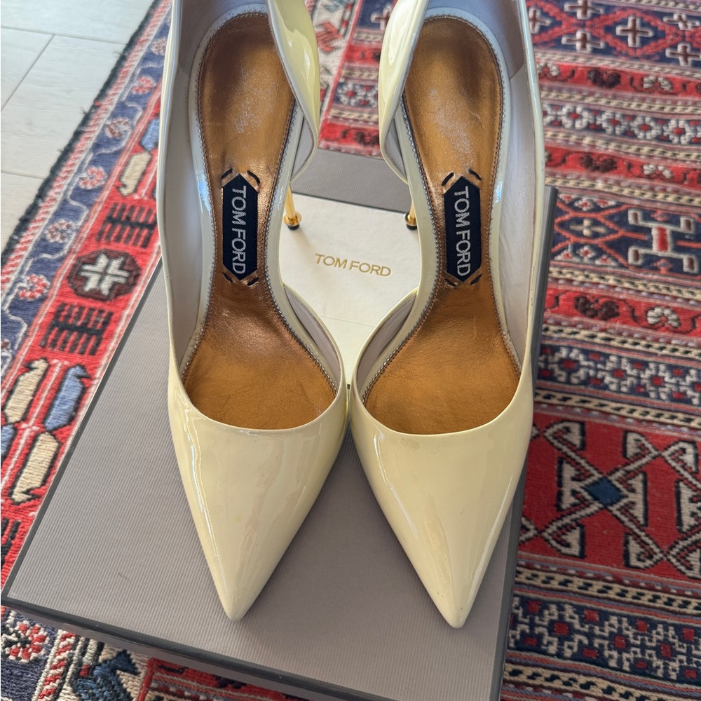 Tom Ford Cream Stiletto Heels - Picture 3 of 7